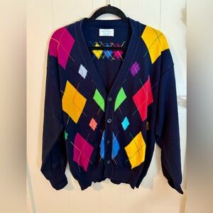 United Colors of Benetton Multicolor Argyle Cardigan